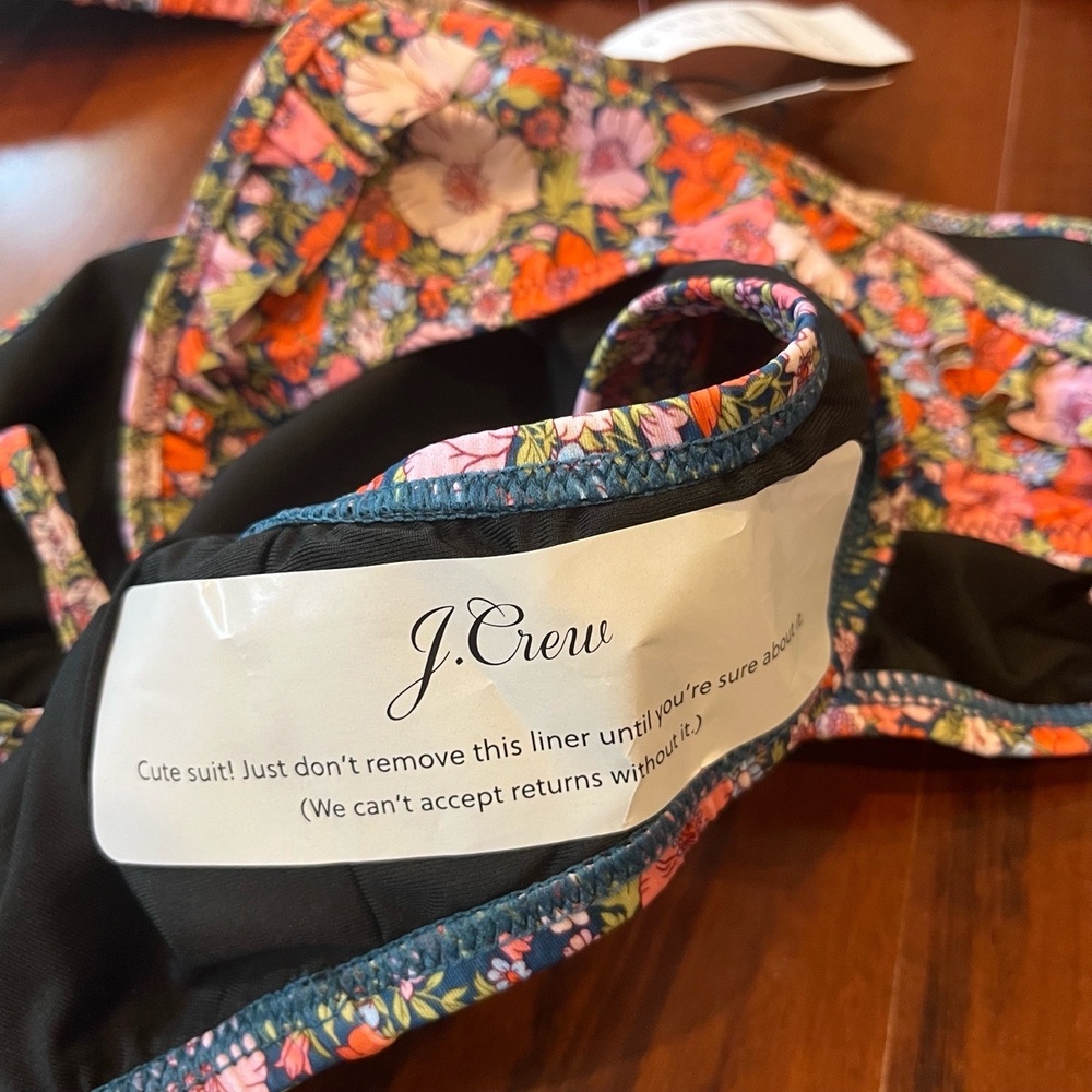 New NWT J.Crew Liberty Fabric Bikini Swim Set Two Piece Floral Plus Size 2X‎ XXL - Picture 5 of 5